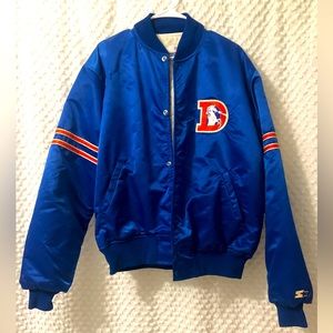 Vintage STARTER Pro Line Denver Broncos NFL Satin Bomber Jacket